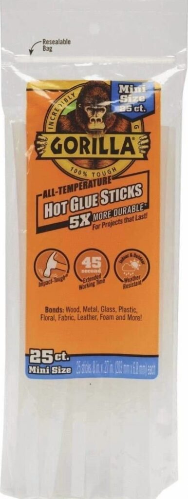 Gorilla Glue Hot Melt Glue Sticks for DIY Projects and Repairs (Clear, 5 Pack) upt72