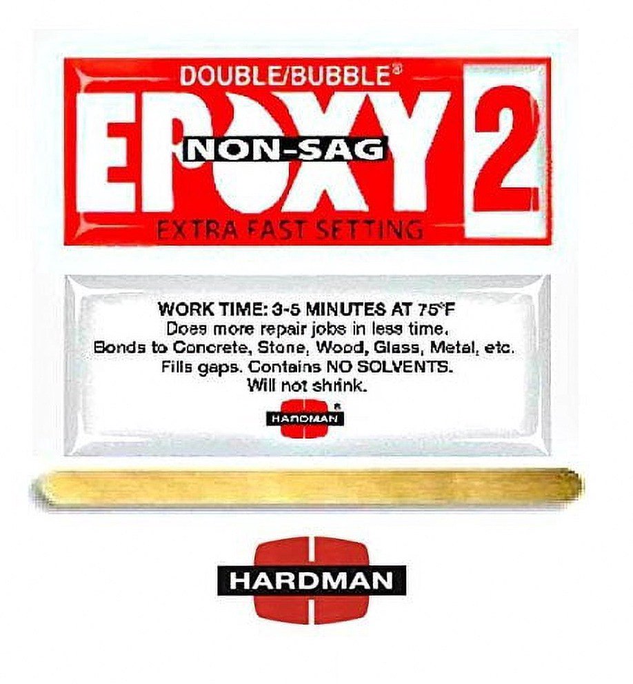 Hardman Double Bubble Epoxy Adhesive Repair Kit (Beige and Red, 10 Pack, 0.1 oz per pack) qpkym