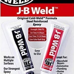 J-B Weld 8265S Original Cold-Weld Steel Reinforced Epoxy (Grey, 2 oz) 9ej46