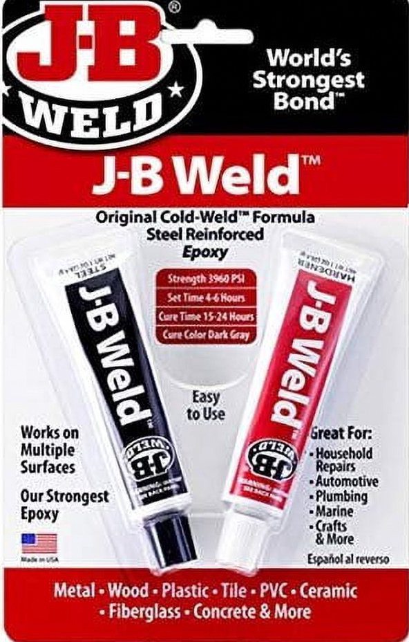 J-B Weld 8265S Original Cold-Weld Steel Reinforced Epoxy (Grey, 2 oz) 9ej46