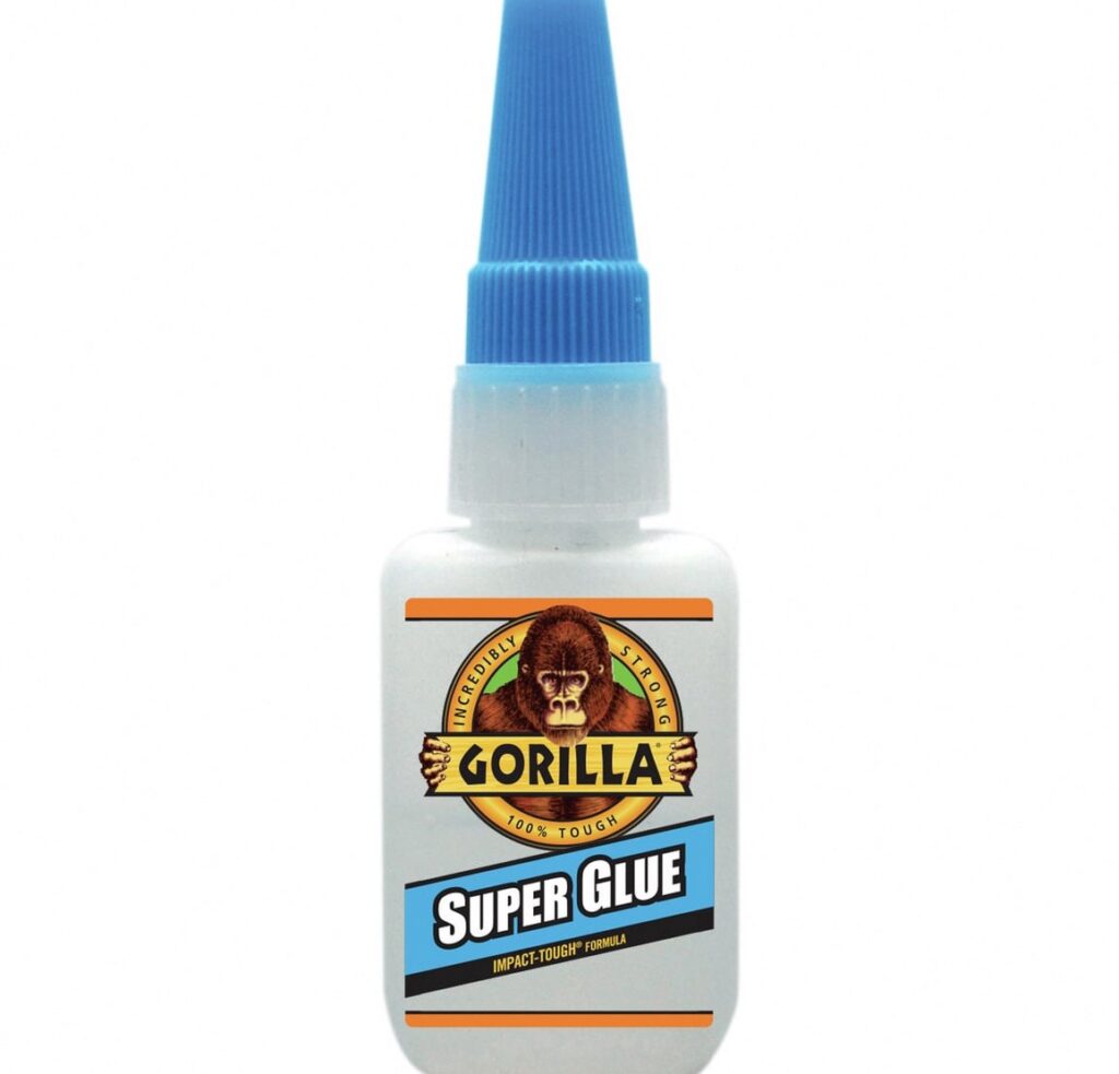 Gorilla Clear Super Glue, Impact Tough Adhesive for Plastic, Wood, and Metal (Clear, 0.5 oz) 4eujh