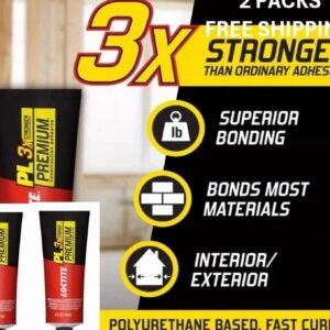 Loctite PL Premium Polyurethane Construction Adhesive (Tan, 2 Pack, 4 oz) wwdwu
