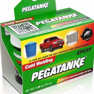 Pegatanke 2-Part Epoxy Resin and Cold Weld Adhesive, High-Strength Liquid Metal Repair for Fuel Tanks and Industrial Use (Black, 1.48 oz) derry