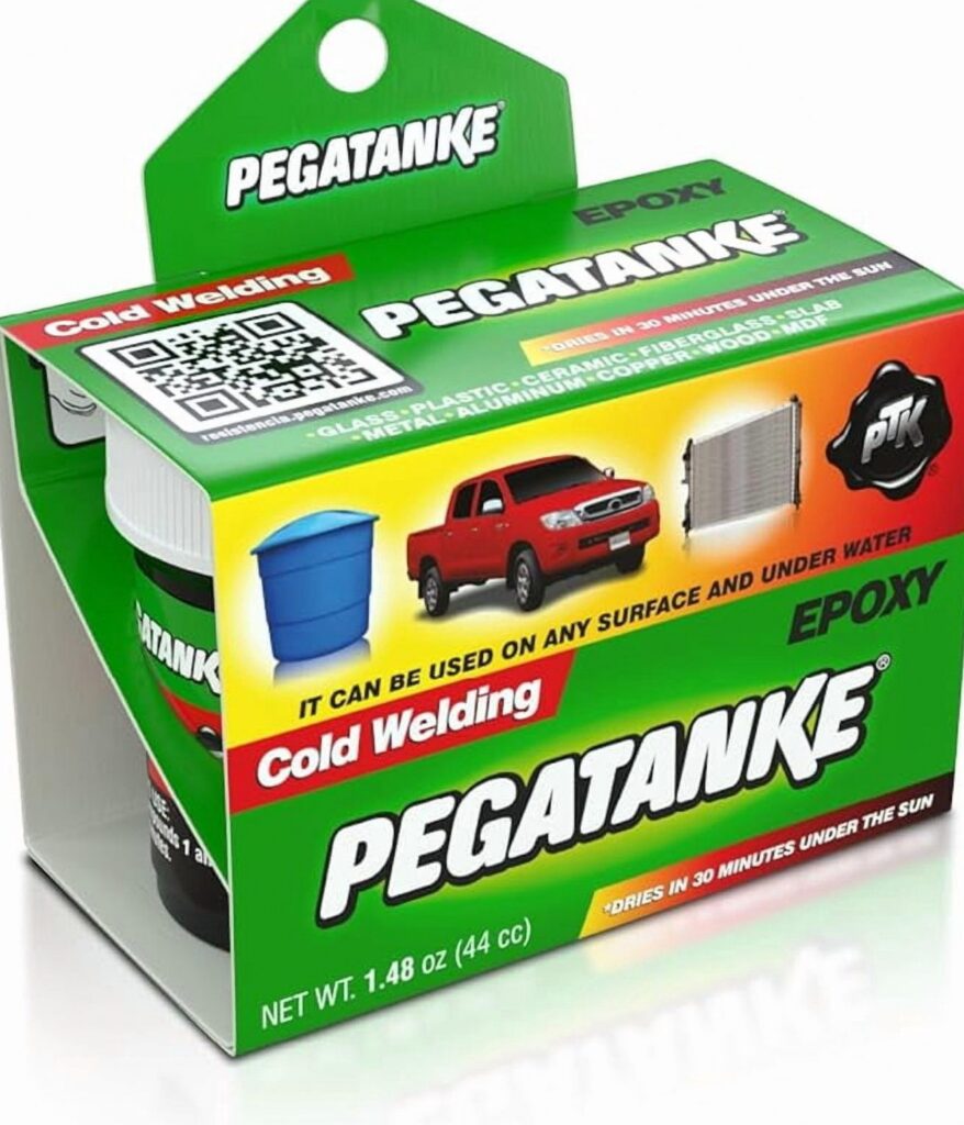 Pegatanke 2-Part Epoxy Resin and Cold Weld Adhesive, High-Strength Liquid Metal Repair for Fuel Tanks and Industrial Use (Black, 1.48 oz) derry