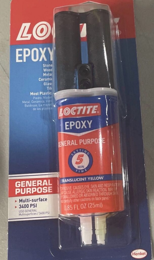 Loctite General Purpose Epoxy Adhesive High-Strength Bonding (Translucent Yellow, 0.85 oz) 6mhxf