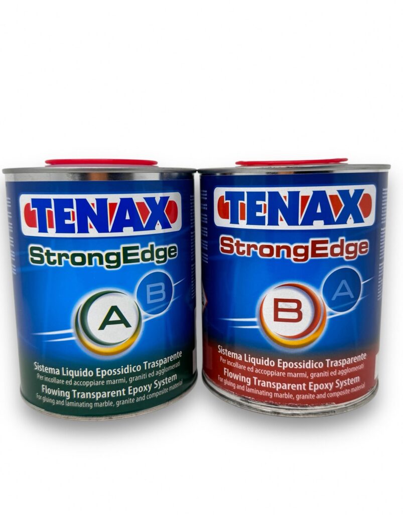 Tenax StrongEdge Express Epoxy for Stone Fabrication and Lamination (Clear, 3 Quart Set) 64nue