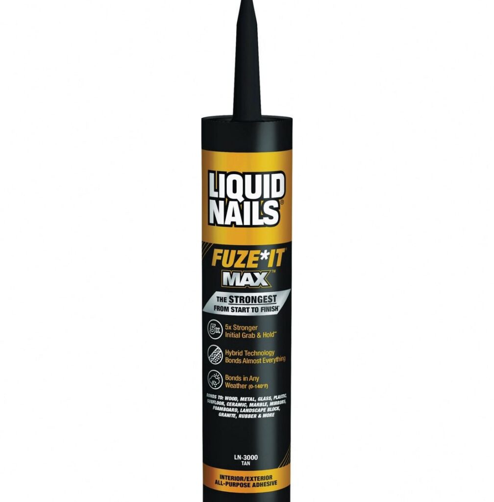 Liquid Nails Fuze It Max All Surface Construction Adhesive (Clear, 9 oz) wbe22
