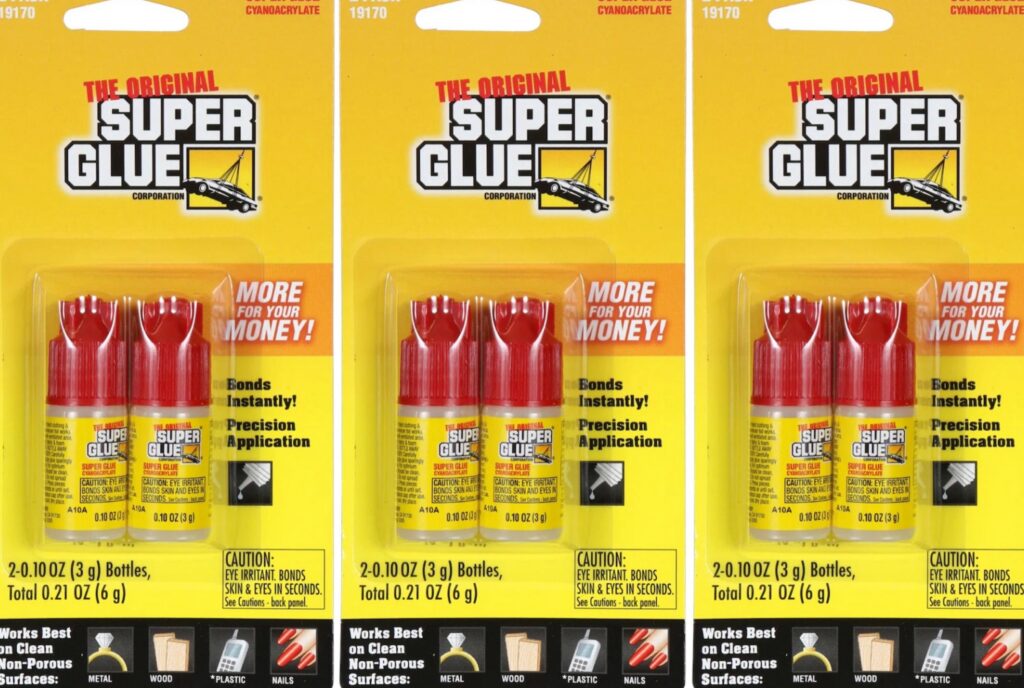 The Original Super Glue Instant Adhesive (Clear, 0.10 oz, 18 Pack) hur7m