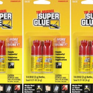 The Original Super Glue Instant Adhesive (Clear, 0.10 oz, 18 Pack) hur7m