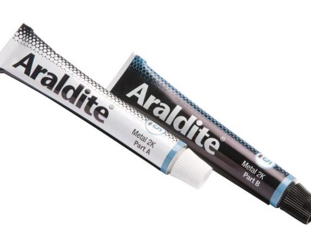 Araldite Steel Epoxy Adhesive High-Strength Metal Bonding (Grey, 1.02 fl oz) 44njd