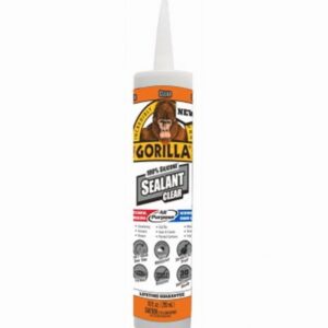 Gorilla Glue Waterproof Silicone Sealant, Heavy-duty Adhesive for Indoor and Outdoor Use (Clear, 10 oz) 8sr7s