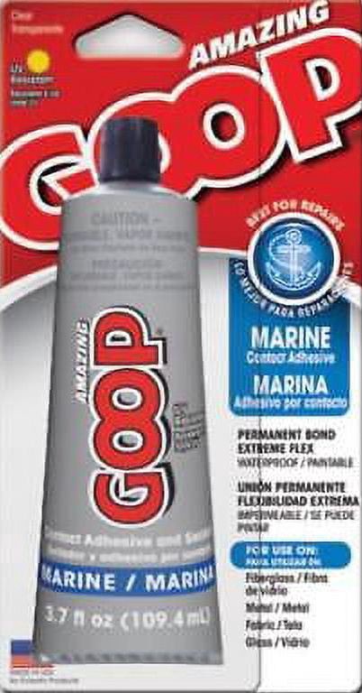 Amazing GOOP Marine Adhesive and Sealant, Weatherproof and UV Resistant (Clear, 4 Pack, 3.7 oz each) zjuga