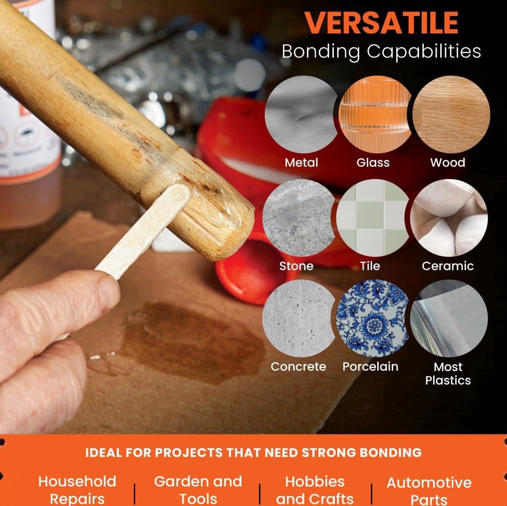Brampton Multi-Purpose Epoxy Adhesive, Waterproof 2-Part Resin for Metal, Wood, and Ceramic (Clear, 4 oz) hrwhr