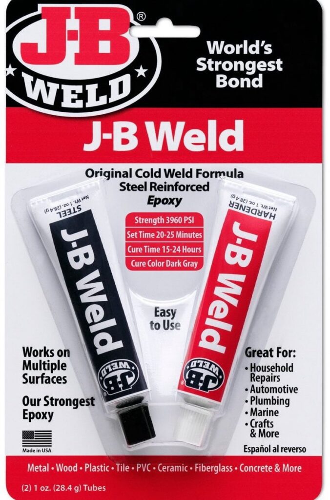 J-B Weld 8265-S ColdWeld Epoxy Adhesive (Grey, 2 Pack, 1 oz) 2nah2