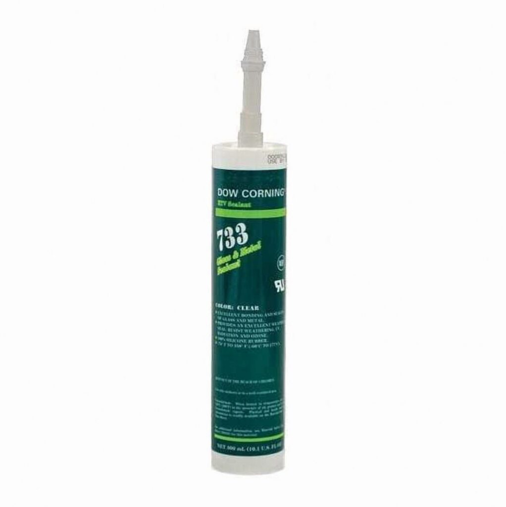 Dowsil 733 Silicone Sealant, Multipurpose Adhesive and Sealant, Clear (10 oz) 4krtj
