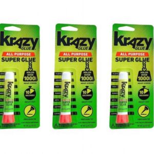 Krazy Glue All Purpose Instant Super Glue (Clear, 3 Piece Pack) 3ejmm