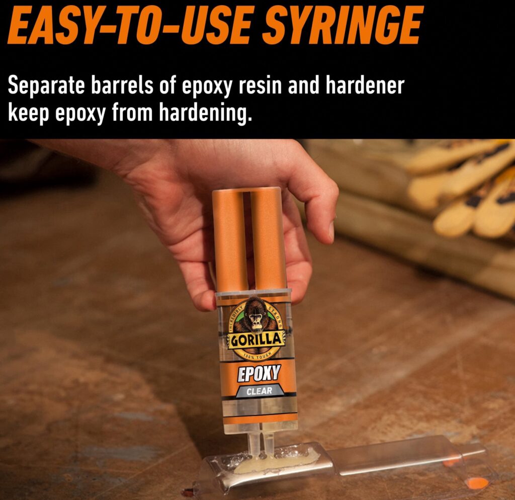 Gorilla Glue Clear Epoxy Adhesive, Gap-Filling and Water Resistant (Clear, 0.85 fl oz) rzg8m