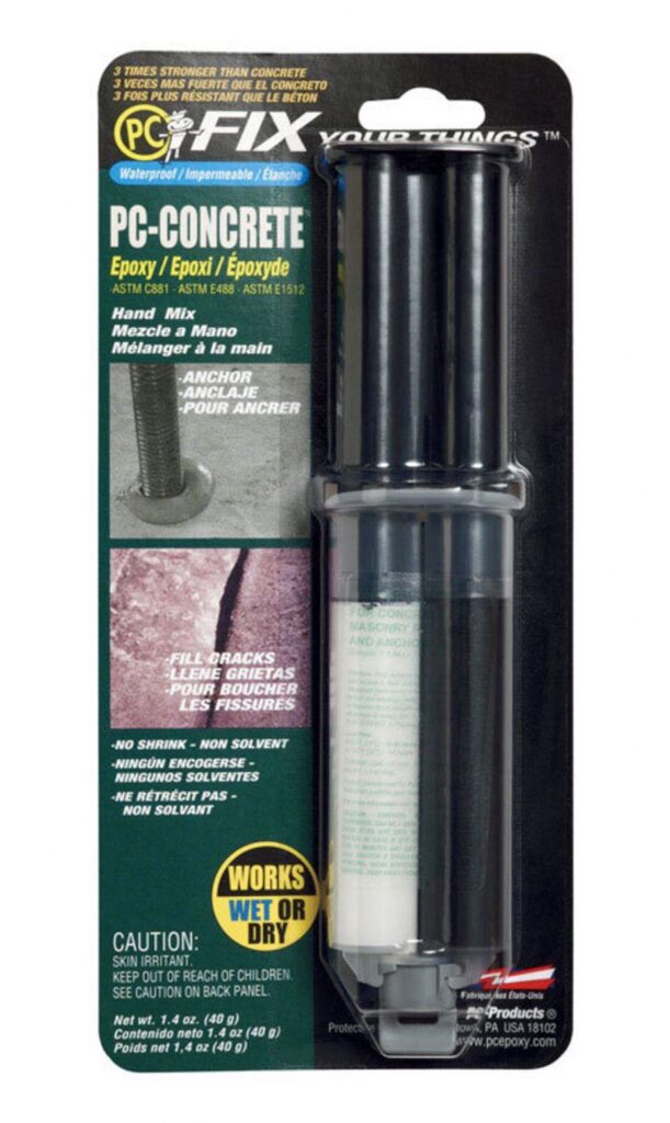 PC Products PC-Concrete Two-Part Epoxy Adhesive Paste for Anchoring and Crack Repair (Gray, 1.4 oz) 5jue7