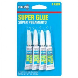 Duro Super Glue Instant Adhesive for Ceramics Metal and Rubber (Clear, 0.28 oz) wse2z