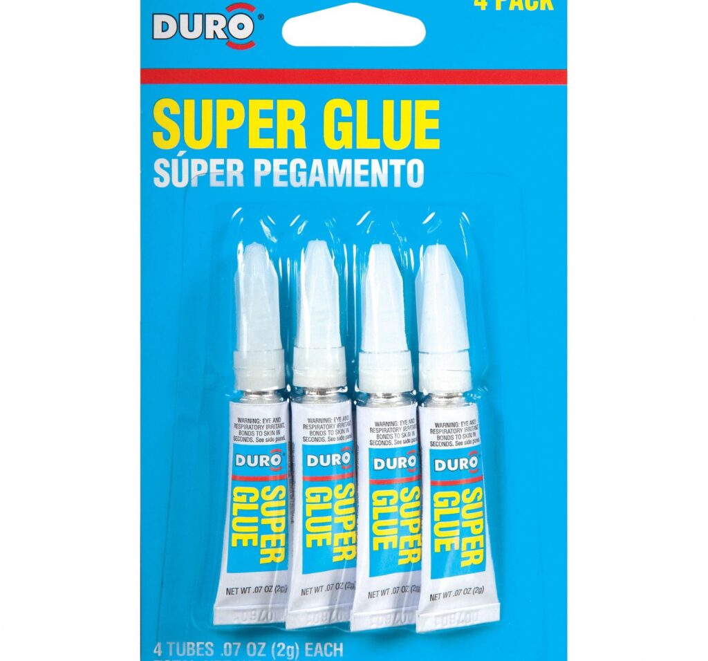 Duro Super Glue Instant Adhesive for Ceramics Metal and Rubber (Clear, 0.28 oz) wse2z