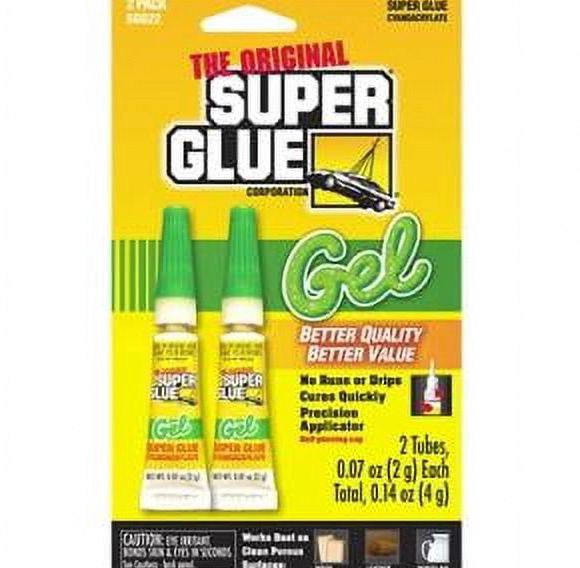 The Original Super Glue Thick-Gel Adhesive (Clear, 0.14 oz, 2 Pack) ars7p