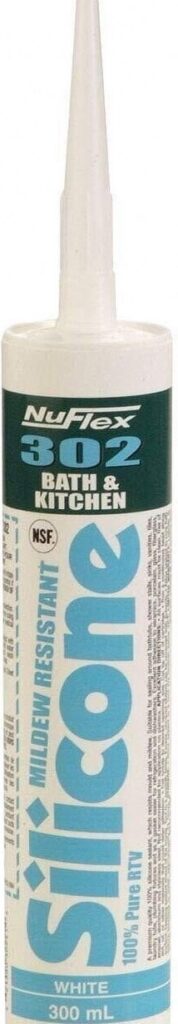Heng's Industries Nuflex 302 Silicone Self-Leveling Sealant (White, 10 oz) n32dz