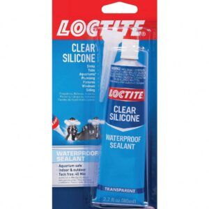 Loctite 908570 Silicone Waterproof Industrial Sealant (Clear, 2.7 oz, 2 Pack) 4he56
