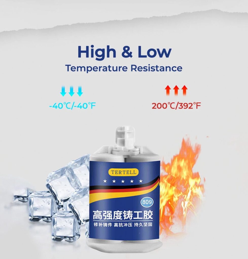 YYNS Metal Repair Adhesive, Heavy Duty Industrial Strength Casting Repair Glue for Steel Iron Aluminum (2 oz) xs6w2