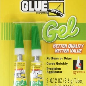 The Original Super Glue Cyanoacrylate Gel Adhesive (Clear, 0.24 oz, 2 Pack) yw3ar