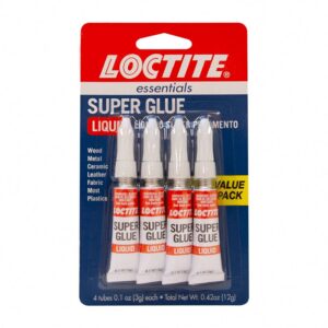 Loctite Essentials Super Glue Liquid Adhesive, Instant Bonding for Repairs (Clear, 0.44 oz Total) 54eg6