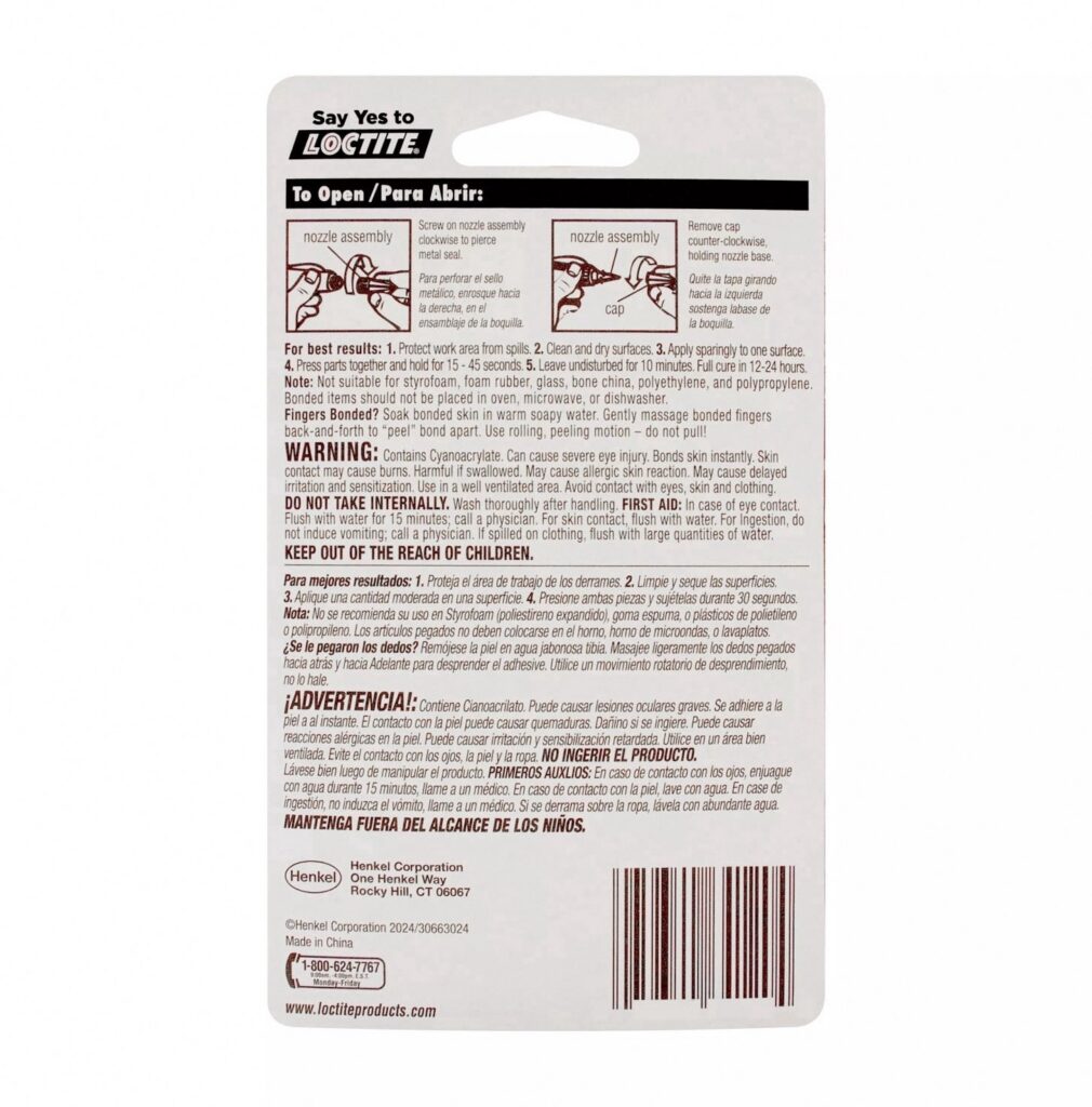 Loctite Essentials Super Glue Liquid Adhesive, Instant Bonding for Repairs (Clear, 0.44 oz Total) 54eg6