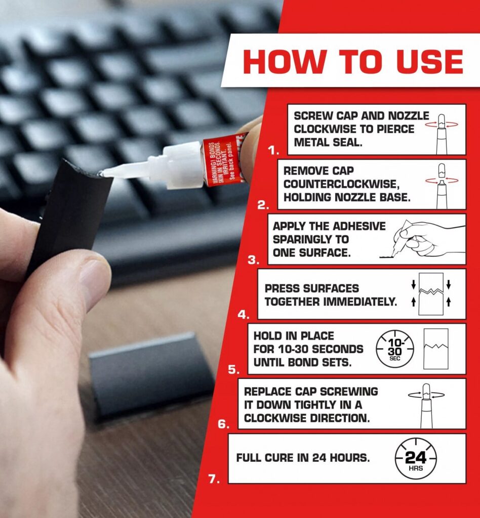 Loctite Essentials Super Glue Liquid Adhesive, Instant Bonding for Repairs (Clear, 0.44 oz Total) 54eg6