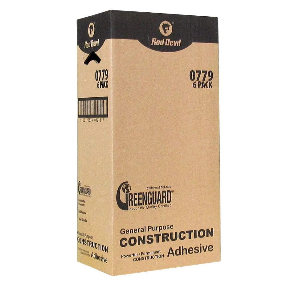 Red Devil 0779 General Purpose Construction Adhesive (White, 28 oz, 6-Pack) genp4
