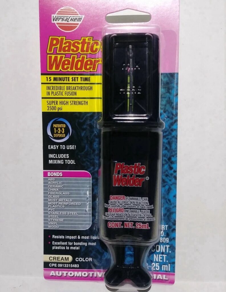 Versachem Plastic Welder Epoxy Adhesive High-Strength Industrial Bonding (Clear, 0.85 fl oz) c46ze