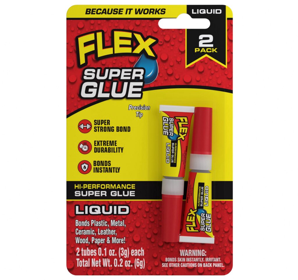 Flex Seal Super Glue Adhesive High-Strength Instant Bond (Clear, 0.2 oz) ejbc8