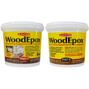 Abatron WoodEpox Epoxy Wood Replacement Compound, Permanent Repair Filler (White, 2 Qt Kit) z4w2f
